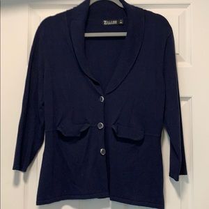 New York & Company Navy Blue Cardigan